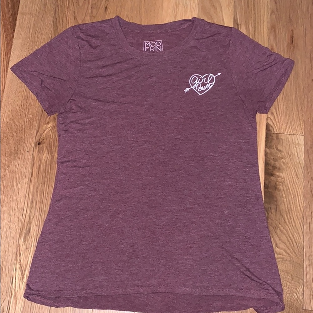 “girl power” purple tee